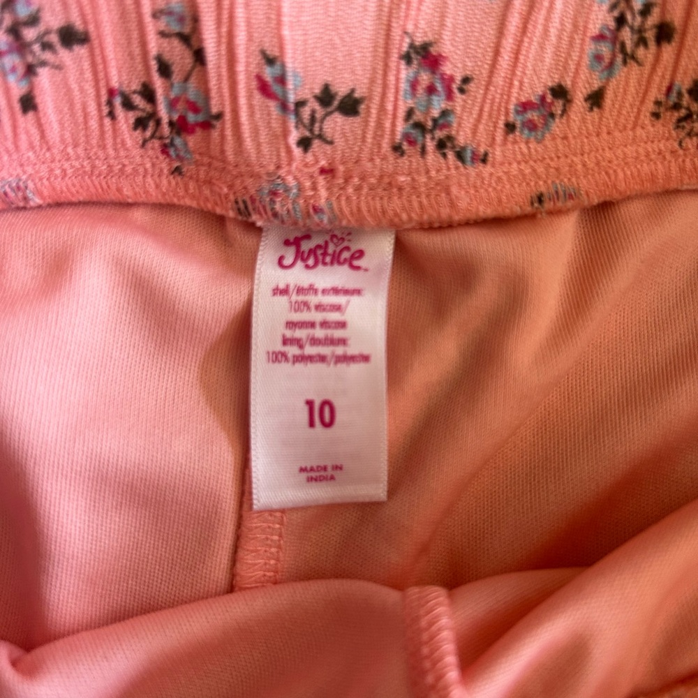 Justice Coral Floral Skirt